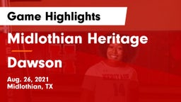 Midlothian Heritage  vs Dawson  Game Highlights - Aug. 26, 2021