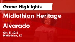 Midlothian Heritage  vs Alvarado  Game Highlights - Oct. 5, 2021