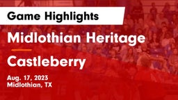 Midlothian Heritage  vs Castleberry  Game Highlights - Aug. 17, 2023
