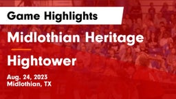 Midlothian Heritage  vs Hightower  Game Highlights - Aug. 24, 2023
