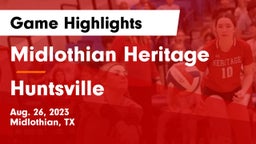 Midlothian Heritage  vs Huntsville  Game Highlights - Aug. 26, 2023