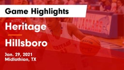 Heritage  vs Hillsboro  Game Highlights - Jan. 29, 2021
