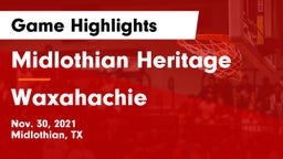 Midlothian Heritage  vs Waxahachie  Game Highlights - Nov. 30, 2021