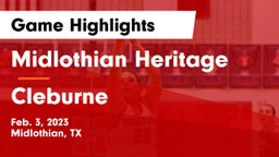 Midlothian Heritage  vs Cleburne  Game Highlights - Feb. 3, 2023