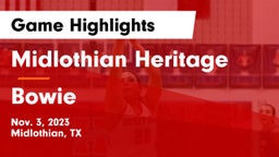 Midlothian Heritage  vs Bowie  Game Highlights - Nov. 3, 2023