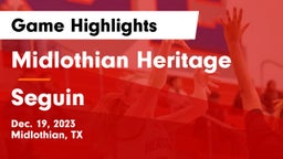 Midlothian Heritage  vs Seguin  Game Highlights - Dec. 19, 2023