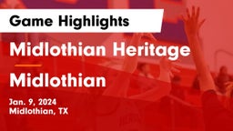 Midlothian Heritage  vs Midlothian  Game Highlights - Jan. 9, 2024