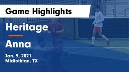 Heritage  vs Anna  Game Highlights - Jan. 9, 2021
