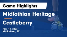 Midlothian Heritage  vs Castleberry  Game Highlights - Jan. 14, 2023