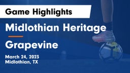 Midlothian Heritage  vs Grapevine  Game Highlights - March 24, 2023