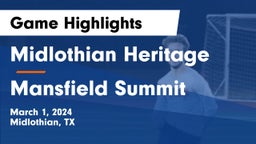 Midlothian Heritage  vs Mansfield Summit  Game Highlights - March 1, 2024