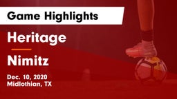Heritage  vs Nimitz  Game Highlights - Dec. 10, 2020