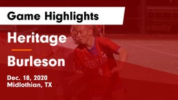 Heritage  vs Burleson  Game Highlights - Dec. 18, 2020