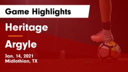 Heritage  vs Argyle  Game Highlights - Jan. 14, 2021