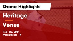 Heritage  vs Venus  Game Highlights - Feb. 26, 2021