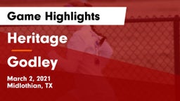 Heritage  vs Godley  Game Highlights - March 2, 2021