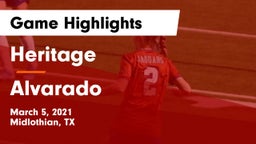 Heritage  vs Alvarado  Game Highlights - March 5, 2021