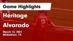 Heritage  vs Alvarado  Game Highlights - March 12, 2021