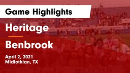 Heritage  vs Benbrook  Game Highlights - April 2, 2021