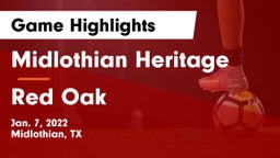 Midlothian Heritage  vs Red Oak  Game Highlights - Jan. 7, 2022