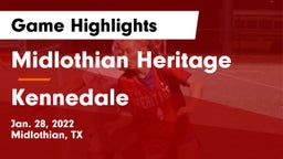 Midlothian Heritage  vs Kennedale  Game Highlights - Jan. 28, 2022