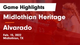 Midlothian Heritage  vs Alvarado  Game Highlights - Feb. 15, 2022