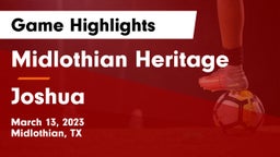 Midlothian Heritage  vs Joshua  Game Highlights - March 13, 2023