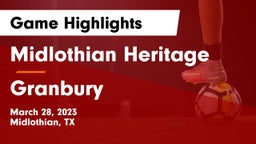 Midlothian Heritage  vs Granbury  Game Highlights - March 28, 2023