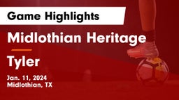 Midlothian Heritage  vs Tyler  Game Highlights - Jan. 11, 2024