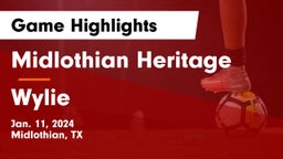Midlothian Heritage  vs Wylie  Game Highlights - Jan. 11, 2024