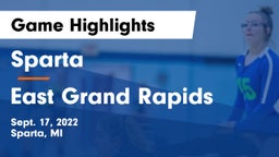 Sparta  vs East Grand Rapids  Game Highlights - Sept. 17, 2022