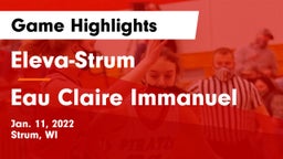 Eleva-Strum  vs Eau Claire Immanuel Game Highlights - Jan. 11, 2022