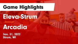 Eleva-Strum  vs Arcadia  Game Highlights - Jan. 31, 2022