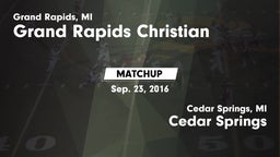 Matchup: Grand Rapids vs. Cedar Springs  2016