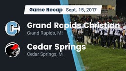 Recap: Grand Rapids Christian  vs. Cedar Springs  2017
