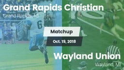 Matchup: Grand Rapids vs. Wayland Union  2018