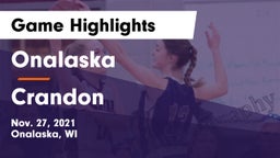 Onalaska  vs Crandon  Game Highlights - Nov. 27, 2021