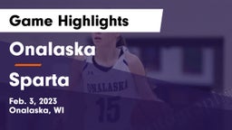 Onalaska  vs Sparta  Game Highlights - Feb. 3, 2023