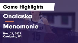 Onalaska  vs Menomonie  Game Highlights - Nov. 21, 2023