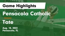 Pensacola Catholic  vs Tate  Game Highlights - Aug. 18, 2022