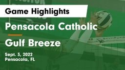 Pensacola Catholic  vs Gulf Breeze  Game Highlights - Sept. 3, 2022