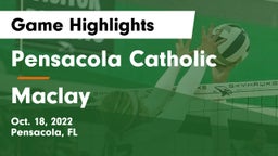 Pensacola Catholic  vs Maclay  Game Highlights - Oct. 18, 2022