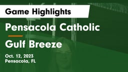 Pensacola Catholic  vs Gulf Breeze  Game Highlights - Oct. 12, 2023