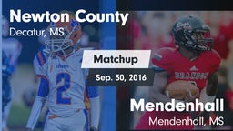 Matchup: Newton County High vs. Mendenhall  2016