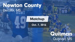 Matchup: Newton County High vs. Quitman  2016