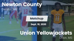 Matchup: Newton County High vs. Union Yellowjackets 2020