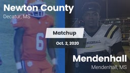 Matchup: Newton County High vs. Mendenhall  2020