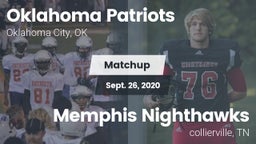 Matchup: Oklahoma Patriots vs. Memphis Nighthawks 2020