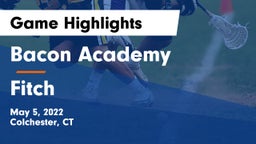 Bacon Academy  vs Fitch  Game Highlights - May 5, 2022