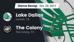 Recap: Lake Dallas  vs. The Colony  2017